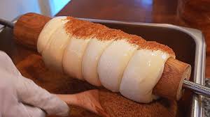 A chimney cake, traditionally called kürtöskalács, is a dessert of hungary. Making Cinnamon Chimney Cake Trdelnik Trdlo êµ´ëšë¹µ Youtube