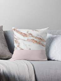 Blushing Rose Gold Marble Ii Throw Pillow By Peggieprints Gold Bedroom Rose Gold Rooms Rose Gold Bedroom