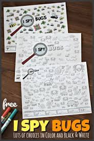 Your little one can color and explore bugs with these super adorable bugs coloring pages that will keep them busy and enjoying some quiet time indoors. Free I Spy Bugs