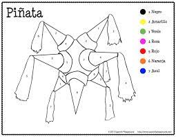 Learn spanish colors and numbers with these coloring pages. Spanish Christmas Color By Number Spanish Playground