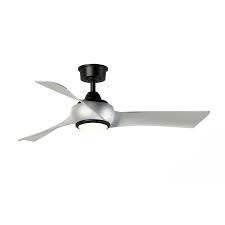Ceiling fans may still be notorious for being eyesores, but plenty of models now exist without the gaudy candelabra lights and annoying pull chains. Fanimation Wrap Custom 48 In Black Led Indoor Outdoor Ceiling Fan With Light And Remote 3 Blade In The Ceiling Fans Department At Lowes Com