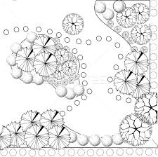 He denoted three prominent portions—a. Garden Plan Black And White Vector Illustration C Jelen80 1638618 Stockfresh