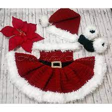 Christmas Baby Dress Santa Hat Boots Crochet Set Pattern Etsy Christmas Dress Baby Christmas Baby Crochet Set Pattern