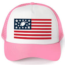 Visors, caps, and bandanas, oh my! Football Trucker Hat American Flag Patriotic Hats For Football Team Neon Pink Trucker Hat Patriotic Hats Trucker