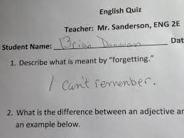 Page 2 this category is for questions and answers related to teachers, as asked by users of funtrivia.com. Funny Test Answers Given By Junior High Students Wehavekids