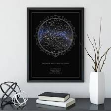 Personalized Gift Custom Star Map Realistic Night Sky Map Etsy Star Map Romantic Gifts For Wife Constellation Map