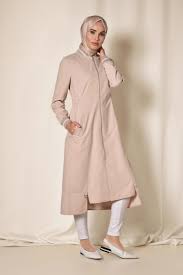Beli Buzgulu Fermuarli Kadin Tesettur Trenckot Alvina Coat Trench Coat Fashion