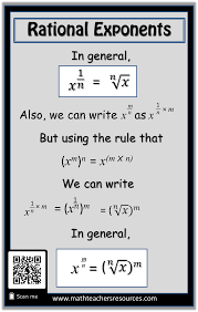 Rational Exponents Math Infographic Exponents Online Education