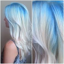 Blue Hair Pastel Blue Blonde Melt Waves Hairstyle Light Blue Platinum Ice White Hair Long Hair Color Pastel Hair Styles Long Hair Styles