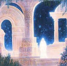 Sacred Crystal Temple With Theta Infused Music Temple Of Light Spiritual Artwork Ethereal Art