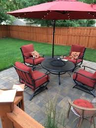 Hampton Bay Redwood Valley 5 Piece Patio Fire Pit Seating Set With Cushion Insert Slipcovers Sold Separ Fire Pit Seating Patio Fire Pit Outdoor Furniture Sets