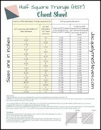 Half Square Triangle Hst Cheat Sheet And Tutorial