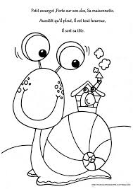 Comptine Petit Escargot Le Blog De Nounoucoindespetits Coloriage Escargot Escargot Maternelle Escargot Dessin