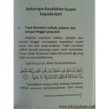 Tentunya memiliki sifat benci terhadap istri merupakan salah satu bentuk dosa suami terhadap istri. Buku Dosa Istri Yang Sering Diremehkan Wanita Shopee Indonesia