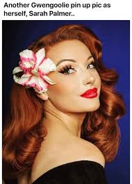 Another Gwengoolie pin ир pic as herself, Sarah Palmer..