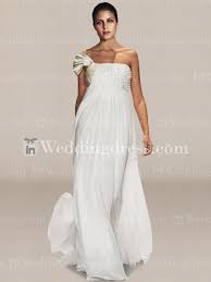 You may need a delicate chain necklace , a long pendant, or something in between. Elegant One Shoulder Cap Sleeve Baby Doll Bridal Gown Bc070 Cheap Beach Wedding Dresses Beach Wedding Dress Wedding Dresses