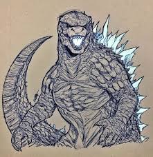 Elizabeth Harrison On Twitter Long Live The King Pen Drawing Of Godzilla With A Little Color Thrown In Godzilla Stay tuned for more free drawing lessons by: king pen drawing of godzilla