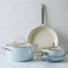 Greenpan Nonstick Stainless Steel 10 Piece Set Blue Greenpan Kitchen Craft Cookware Pots And Pans