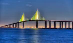 The sunshine skyway bridge is a bridge spanning tampa bay connecting st. Drive Over Tampa Bay On The Beautiful Sunshine Skyway Bridge Sunshine Skyway Bridge Skyway Florida Travel