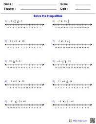 You may select which type of inequality and the type of numbers to use in the problems. Solve And Graph Inequalities Worksheet Promotiontablecovers