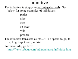 In the negation ne…pas precedes the infinitive. French Verbs Ppt Video Online Download