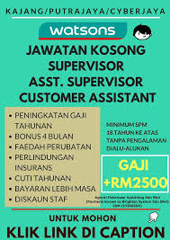 Kerja kosong terkini di kajang selangor. Jawatan Kosong Watson Maukerja Malaysia Facebook