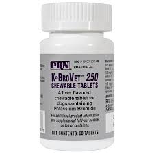 K Brovet Potassium Bromide 250 Mg Chewable Tablets 60 Ct