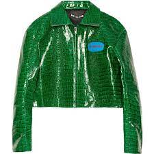 Hyein Seo Leather Jacket 1 Liked On Polyvore Featuring Outerwear Jackets Neon Green Jacket 100 Leathe Real Leather Jacket Clothes Green Leather Jackets