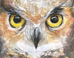 This bird appeared to be a male since. Owl Art Great Horned Owl Owl Print Owl Watercolor Owl Art Etsy Owl Art Owl Art Print Owl Wall Art