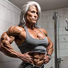 very angry bodybuilding grandma