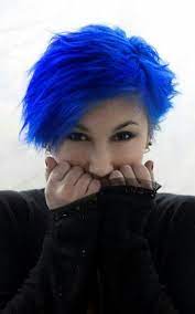 Cool Guys Gorgeous Blue Our Ombre Short Wavy Weave Weft Brazilian Virgin Hair Will Give You An Extraordinary Expe Bright Blue Hair Short Scene Hair Hair Styles