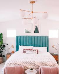 Discover matching beds, drawers and bedside tables. Amazing Turquoise Upholstered Headboard In Boho Eclectic Bedroom Decor Teal Bedroom Decor Chic Bedroom Decor Bedroom Decor