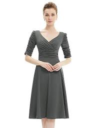 Women S Cocktail Dress Short 3 4 Sleeves V Neck Pleated High Strecht Plus Size Women S Cocktail Dress Short 3 4 Sleeves V Neck Pleated High Strecht Plus Size Stunning Prom Dresses Plus Size Short Dresses