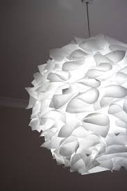 A Creative Pendant Lamp Of An Ikea Regolit Lampshade And Folded And Curved Paper Paper Lampshade Diy Lamp Shade Paper Lanterns