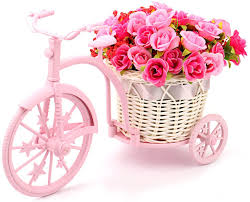 Maybe you would like to learn more about one of these? Amazon Com Louis Garden Nostalgic Bicycle Artificial Flower Decor Plant Stand Pink Home Kitchen