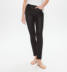 A friendly reminder, our care. Jean Skinny Enduit Emile Noir Jeans Femme Promod