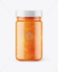 Clear Glass Jar With Apricot Jam Mockup In Jar Mockups On Yellow Images Object Mockups