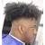 Black Curly Undercut Fade