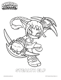 Free Skylanders Stealth Elf Coloring Page Coloring Pages Mermaid Coloring Pages Ninjago Coloring Pages