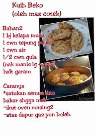 Kuih Beko Recipes Cooking Food