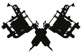 Black And Gold Tattoo Machine Pin On Screen Printed Tshirts