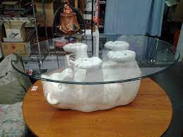 5 out of 5 stars. Polar Bear Table With Oval Glass Top 42x32 Furniture Home Decor Fishing Camping Electronics Consignments K Bid
