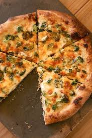 Spinoccoli Pizza Spinach Broccoli And A White Cream Sauce Food Cooking White Sauce Recipes