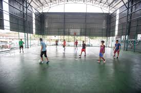 The playing court is divided into two halves by the halfway line. Futsal Court
