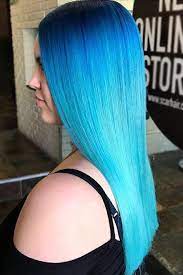 Blue hair dye on unbleached dark hair. 41 Ethereal Looks With Blue Hair Lovehairstyles Com Hair Color Blue Dark Blue Hair Hair Color Dark Blue