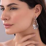 PRAO Earrings Anti-Tarnish Triangle Crystal Hook Danglers