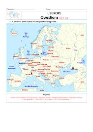 Placez les régions sur la carte de la france. Questions L Europe