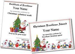 Present a certificate of excellence to an exemplary student or award the best halloween costume using any of the free certificate templates. Printable Christmas Certificates