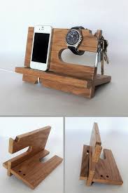 Docking Station Men Charging Station Nightstand Organizer Oak Wood Valet Stand Phone Desk Stand Bedside Organizer Wood Phone Stand Holder Diy Projects For Men Diy Phone Holder Diy Wood Projects Furniture
