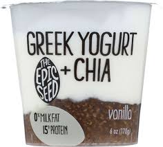 The Epic Seed Yogurt Grk Chia Vanilla 6 000 Oz Yogurt Greek Yogurt Vanilla